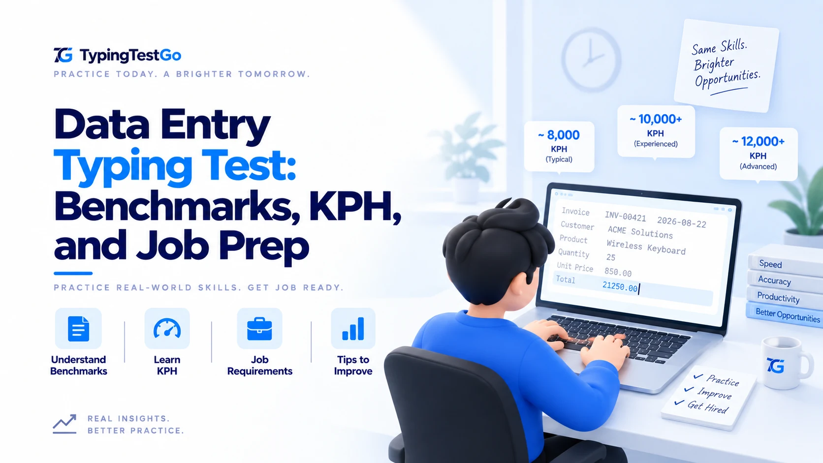 Computer Typing Data Data Entry Typing Test: Benchmarks, KPH, and Job Prep (2026)